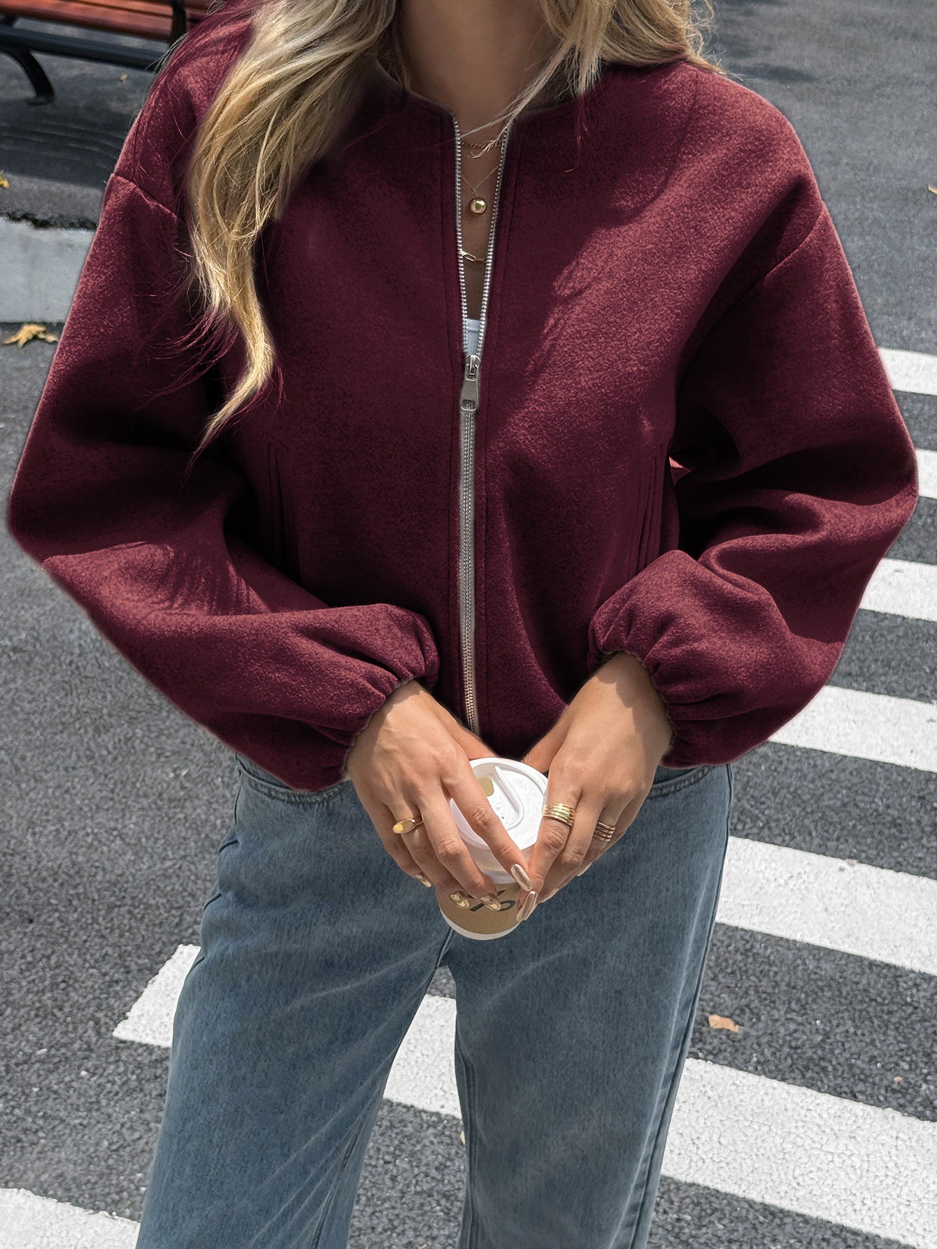 Veste Décontractée à Manches Longues